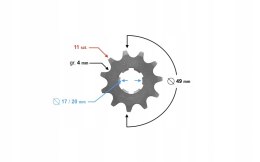 ZĘBATKA ZDAWCZA 11/415 JAWA TS CZ WSK 250 350 11Z