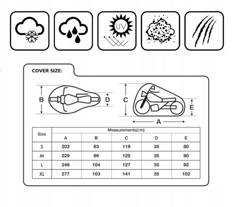 POKROWIEC NA MOTOCYKL M MORETTI Martinelli