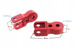 PRZEDŁUŻKA AMORTYZATORA CZERWONA - FI10 Martinelli