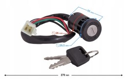 STACYJKA ATV RÓŻNE KOŃCÓWKA MĘSKA 4 PRZEWODY DŁ. 3 Martinelli