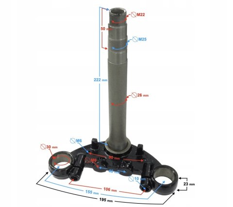 SZTYCA DO MOTOCYKLA TRAVEL 125 Martinelli