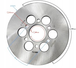 TARCZA HAMULCA RECZNEGO HISUN TACTIC 550 Martinelli