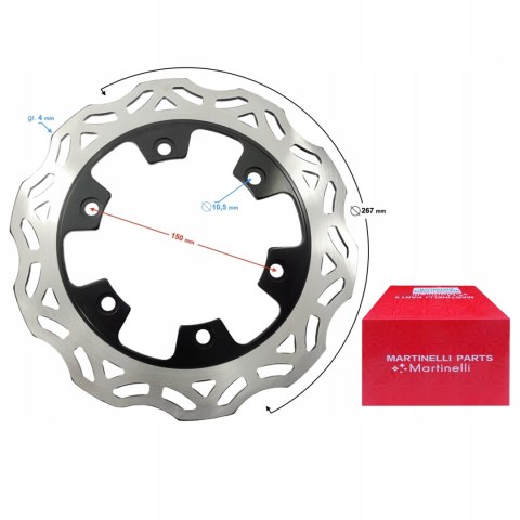 TARCZA HAMULCOWA PRZÓD HYPER 125 Martinelli