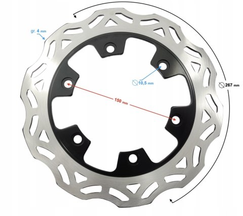 TARCZA HAMULCOWA PRZÓD HYPER 125 Martinelli