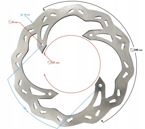 TARCZA HAMULCOWA TYLNA NXT300 Martinelli