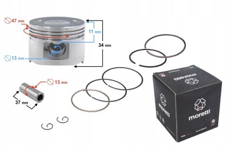 TŁOK 80CC DO SKUTERA (SWORZEŃ 13MM) Martinelli