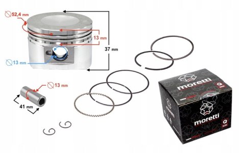 TŁOK MORETTI 110CC MOTOROWER 4T, ŚR.52,4 SW:13 C:1 Martinelli