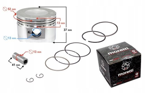 TŁOK MORETTI 110CC MOTOROWER 4T, ŚR.52,4 SW:13 C:1 Martinelli