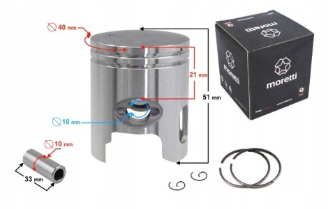 TŁOK SKUTER 50 2T SWORZEŃ 10MM ROMET BARTON ZIPP Martinelli