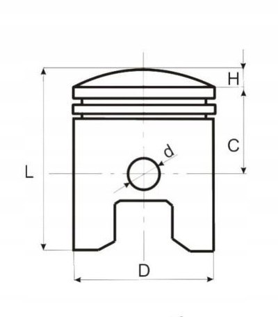 TŁOK SKUTER 60 4T ŚREDNICA SWORZNIA 13 Martinelli