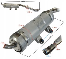 TŁUMIK ZESTAW DO HISUN TACTIC 550 Martinelli