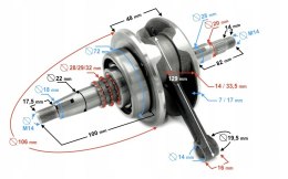 WAŁ KORBOWY DO MOTOCYKLA BLADE 125 Martinelli