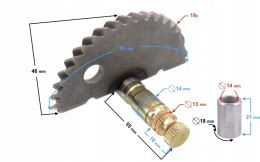 WAŁEK ROZRUSZNIKA NOŻNEGO (PÓŁKSIĘŻYC) DO SKUTERA Martinelli