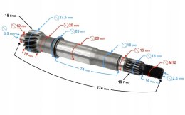 WAŁEK SPRZĘGŁA SKUTER QUANTUM 125 Martinelli