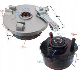 KOMPLETNY HAMULEC PRZEDNI PRAWY, KOŁO 8 ATV EAGLE Martinelli
