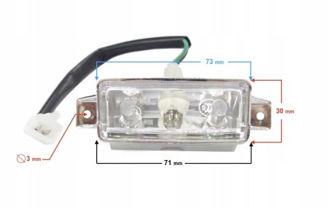 LAMPA TABLICY DO SKUTERA PRIMO Martinelli