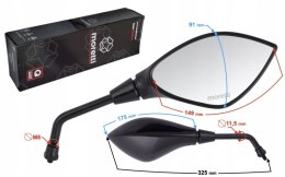 LUSTERKA L+R (ŚREDNICA GWINTU 8MM) DO SKUTERA Z H Martinelli