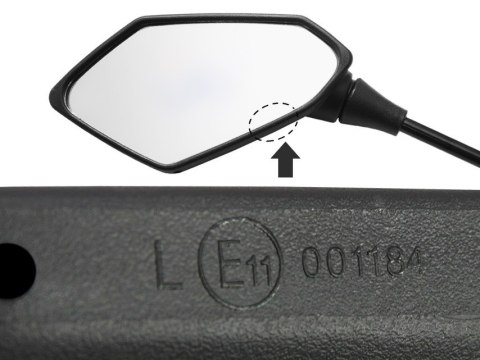 LUSTERKA L+R (ŚREDNICA GWINTU 8MM) DO SKUTERA Z H Martinelli