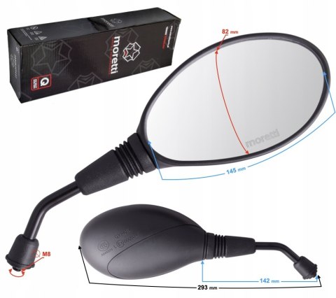 LUSTERKA R+L DO SKUTERA ORLANDO M8 Z HOMOLOGACJĄ Martinelli