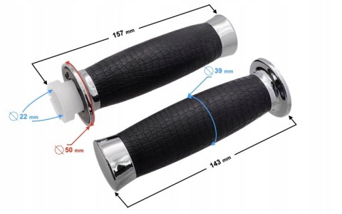 MANETKI LEWA + PRAWA KOMPLET MR17 Martinelli