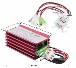 MODUŁ ZAPŁONOWY DO SKUTERA FALCON - TUNING CZERWON Martinelli
