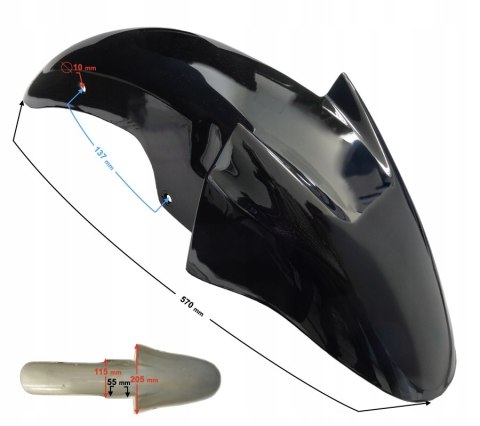 OBUDOWA - BŁOTNIK PRZEDNI CZARNY DO MOTOROWERU FIG Martinelli