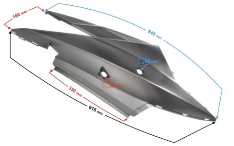 OBUDOWA BOCZNA, LEWA DO SKUTERA E-MAX GRAFITOWA Martinelli