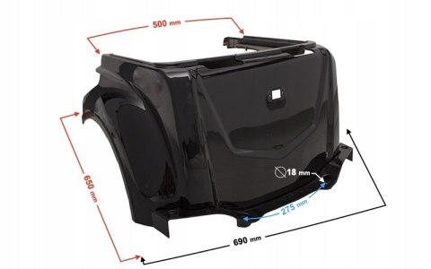 OBUDOWA CENTRALNA DO SKUTERA TRES, CZARNA Martinelli