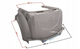 OBUDOWA CENTRALNA DO SKUTERA TRES, SREBRNA Martinelli