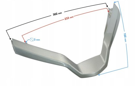 OBUDOWA DEKOR PRZEDNI SREBRNY SCALPEL Martinelli
