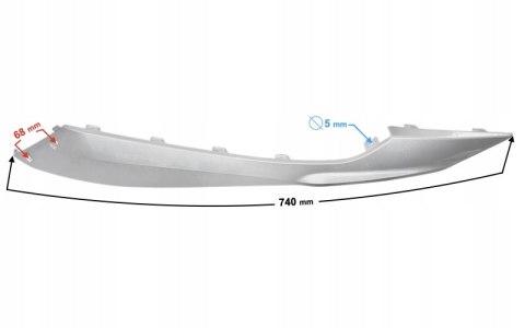 OBUDOWA DOLNA LEWA PROGOWA SREBRNA SCALPEL Martinelli