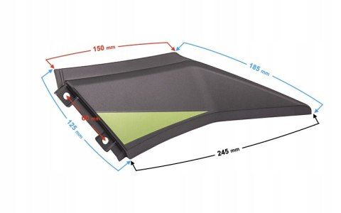 OBUDOWA - ŁĄCZNIK PRAWY ZIELONY HYPER 125 Martinelli