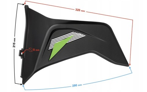 OBUDOWA PRZEDNIA DOLNA LEWA ZIELONA DO MOTOROWERU Martinelli