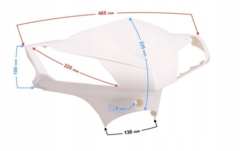 OBUDOWA PRZEDNIA, GÓRNA DO SKUTERA E-MAX BIAŁA Martinelli