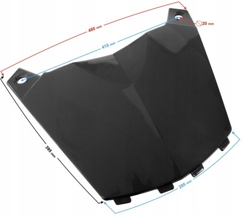OBUDOWA PRZEDNIA GÓRNA - KLAPKA CZARNA HISUN TACTI Martinelli
