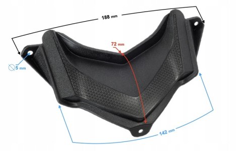 OBUDOWA PRZEDNIA WENTYLATORA CZARNA SCALPEL Martinelli