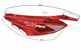 OBUDOWA TYLNA LEWA CZERWONA SCALPEL Martinelli