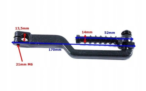 DŹWIGNIA ROZRUSZNIKA NOŻNEGO DO SKUTERA 4T / KOLOR Martinelli