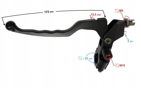 DŹWIGNIA SPRZĘGŁA RĘCZNA LEWA DO MOTOCYKLA CLASSIC Martinelli