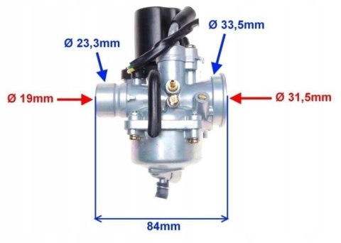 GAŹNIK 2T ODBLOK SKUTER KINGWAY ZIPP JOG MOTOBI Martinelli