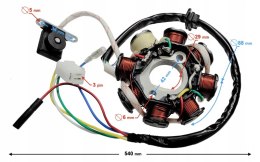 ISKROWNIK SKUTER HURAGAN 125 5 KABLI PRZEWODÓW MORETTI 8 CEWEK Martinelli