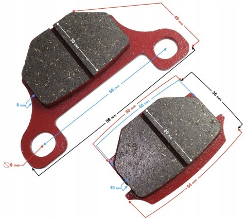 KLOCKI HAMULCOWE PRZEDNIE DO MOTOROWERU FIGHTER 1 Martinelli