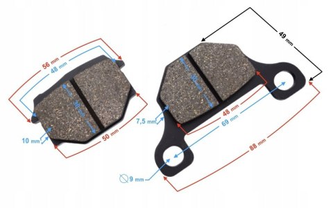 KLOCKI HAMULCOWE PRZEDNIE DO MOTOROWERU FIGHTER 1 Martinelli