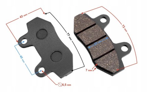 KLOCKI HAMULCOWE PRZEDNIE DO SKUTERA ORLANDO Martinelli