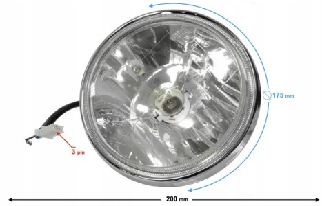 LAMPA REFL MOTOCYKL BARTON CLASSIC 125 JUNAK ROMET Martinelli