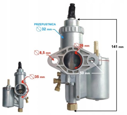 GAŹNIK MOTOROWER JAWA CZ 175 250 350 ROMET JUNAK Martinelli